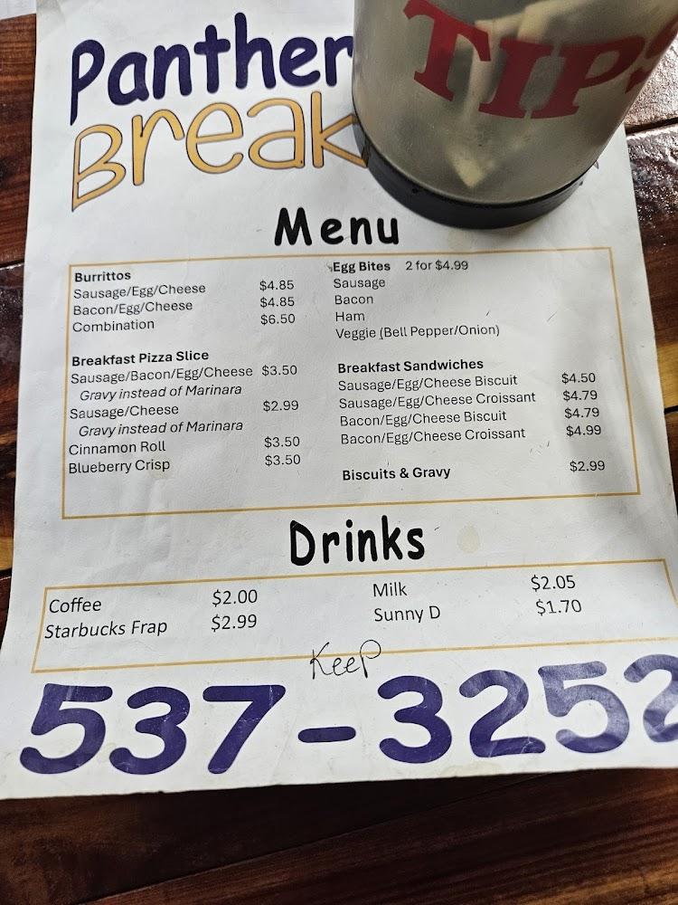 Panther Pizza Menu image 3